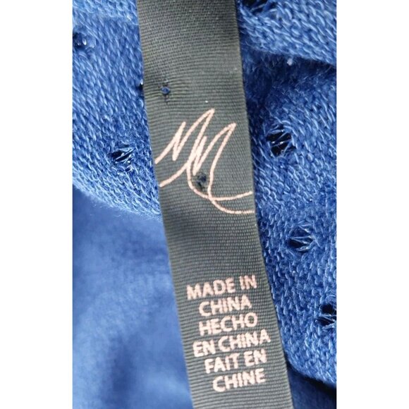 Melissa McCarthy Seven7 Size Small 2X Cardigan Blue Open Drape Front Long Sleeve - Picture 5 of 9